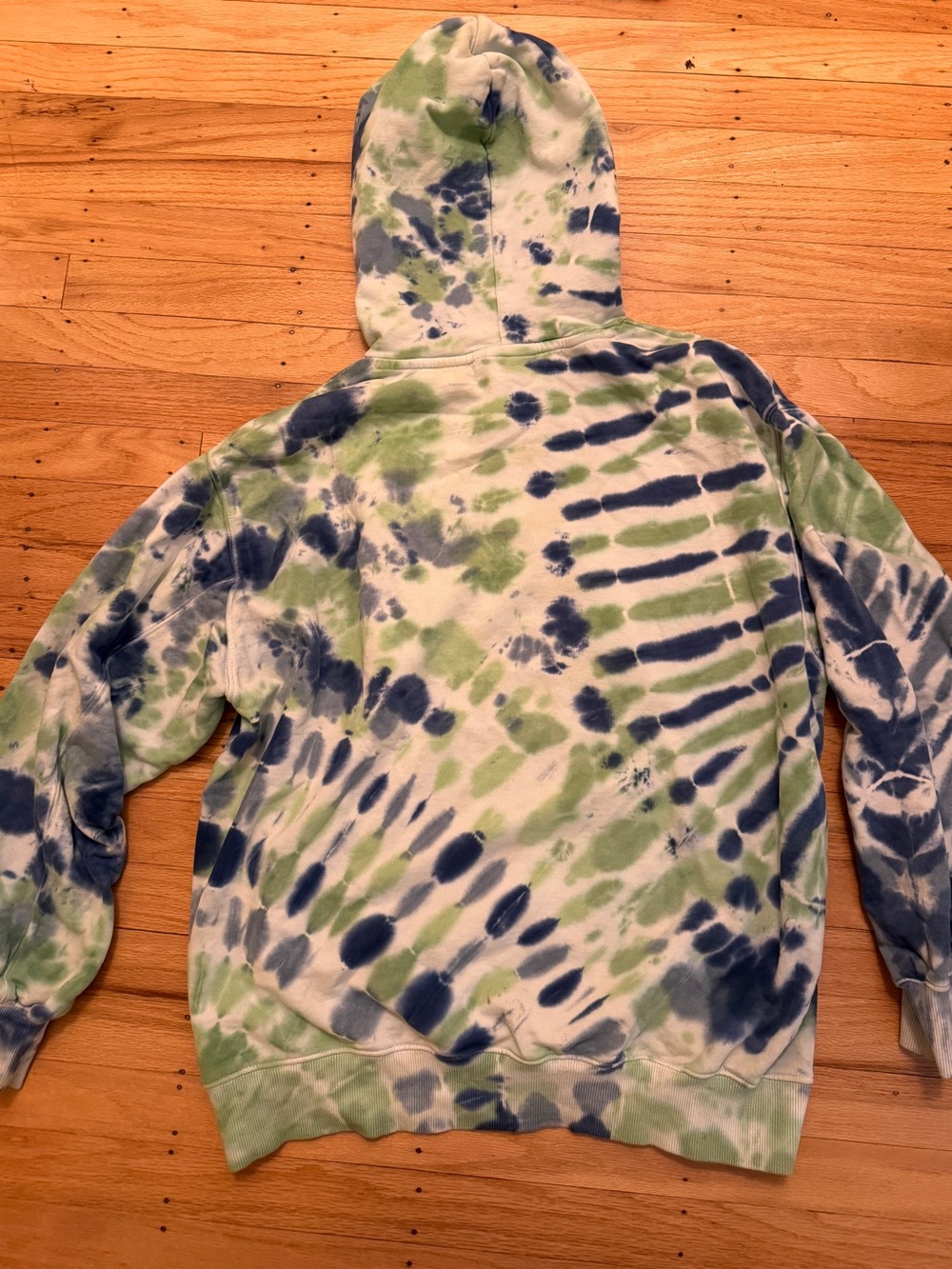 Molo Tie-Dye Hoodie in Blue, Green & White